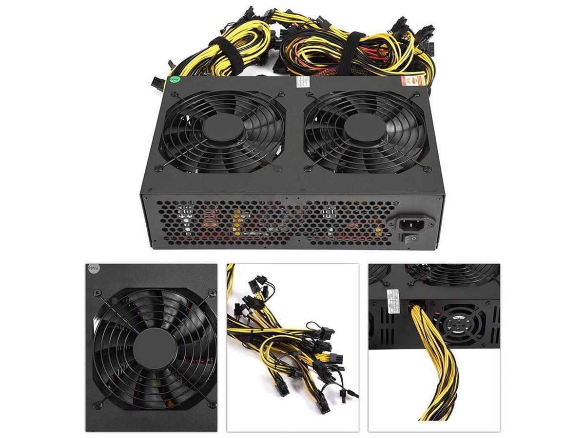 3450W Miner Power Supply 140mm Cooling Fan ATX 12V Version 2.31 Computer PSU