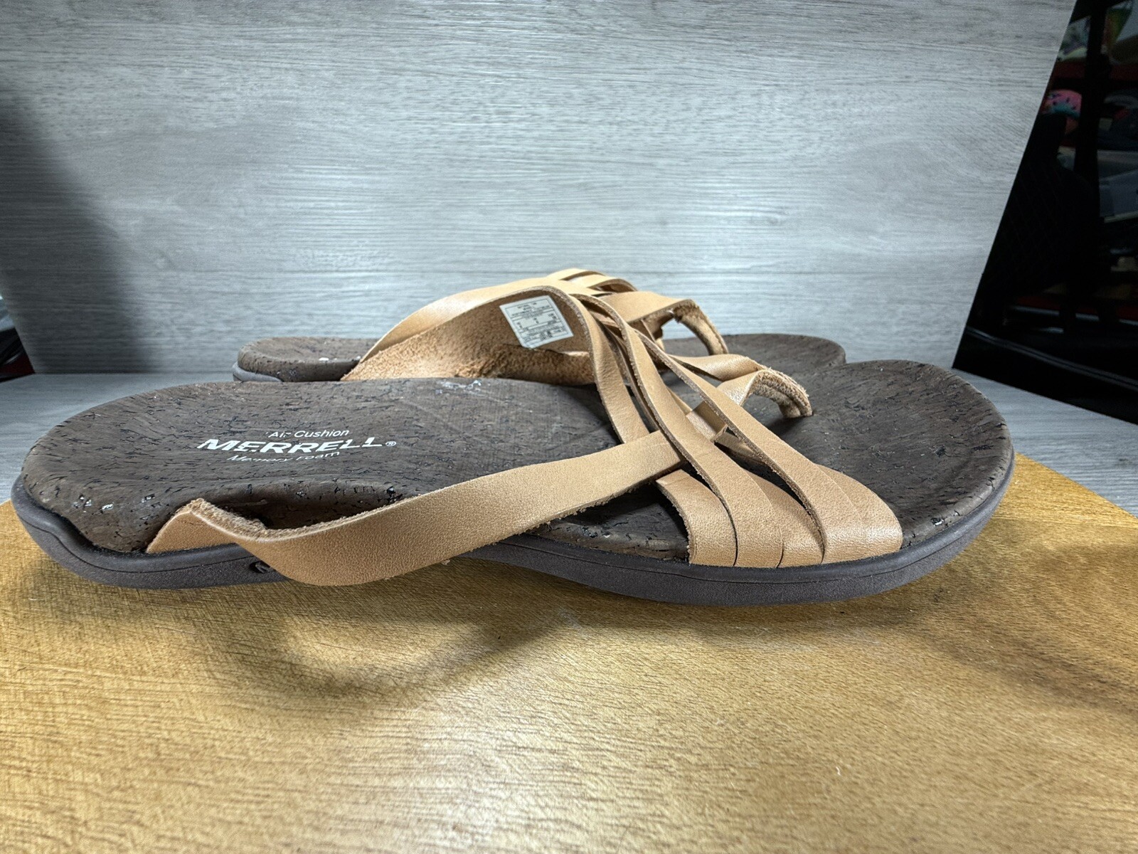 Merrell Mandolino Marrone Pelle Sandali Slip On Scarpe Donna 8