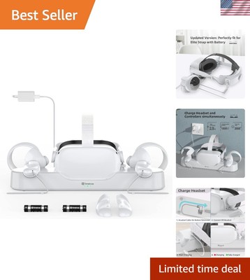 Fast Charging Dock for Quest 2 - Simultaneous Charging for Headset & Controllers
