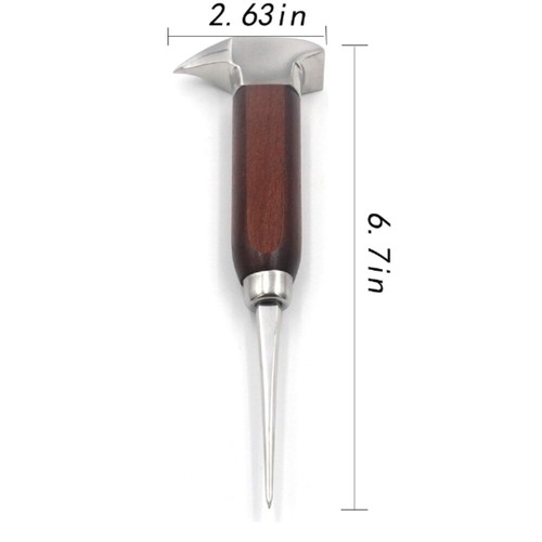Wood Handle Ice Chisel Best Ice Carving Tools for Kitchen, Bars, Bartender - Picture 2 of 5