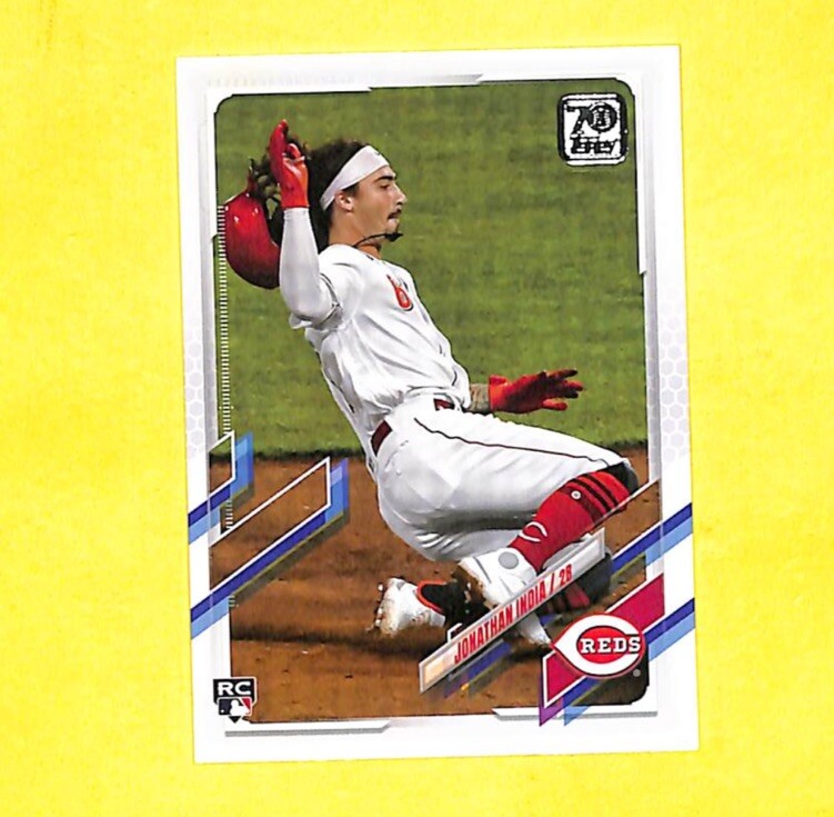 2021 Topps Update US286 Jonathan India SP Image Variation Rookie Card Reds