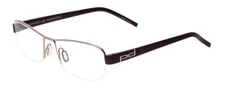 Porsche P8211-C Semi-Rimless Designer Reading Glasses Light Gun Metal & Red 52mm