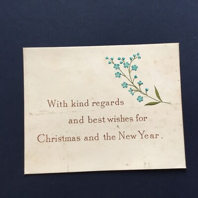 Christmas Card Last 19thC Weihnachtskarte Ende 19. Jh.