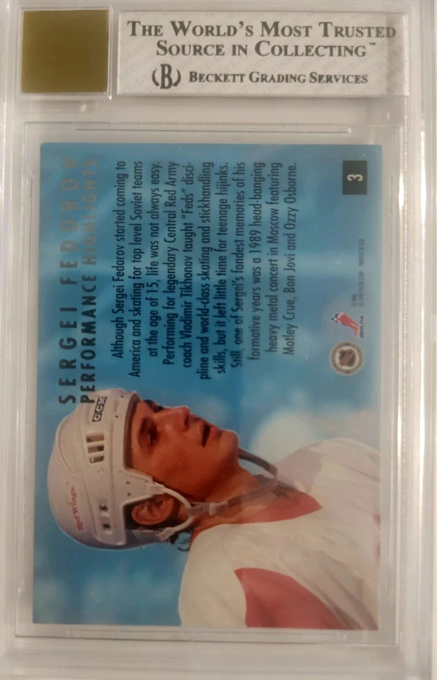 Fleer Ultra Sergei Fedorov #3au 1994-95 automático BGS 7,5 automático 9 Foto 2 de 2