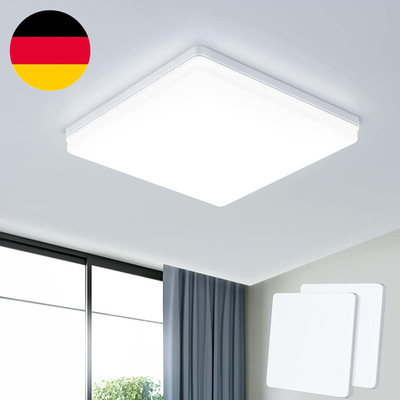 EASY EAGLE LED Deckenleuchte 48W, 4800LM, 6500K Led Lampen Deckenlampe, IP44 Bad