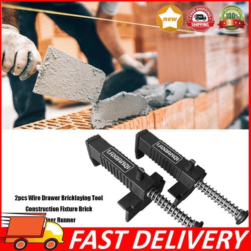 2 Pcs Wire Drawer Bricklaying Tool 912 Cm Brick Line Clips Line