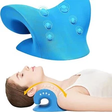 Neck Shoulder Stretcher Relaxer Cervical Chiropractic Traction Device Pillow