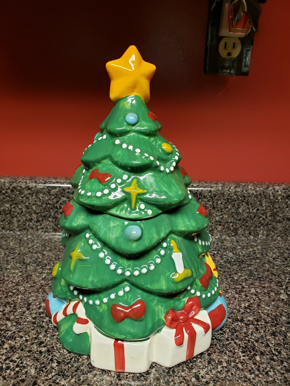 Ceramic Christmas Tree Cookie Jar eBay