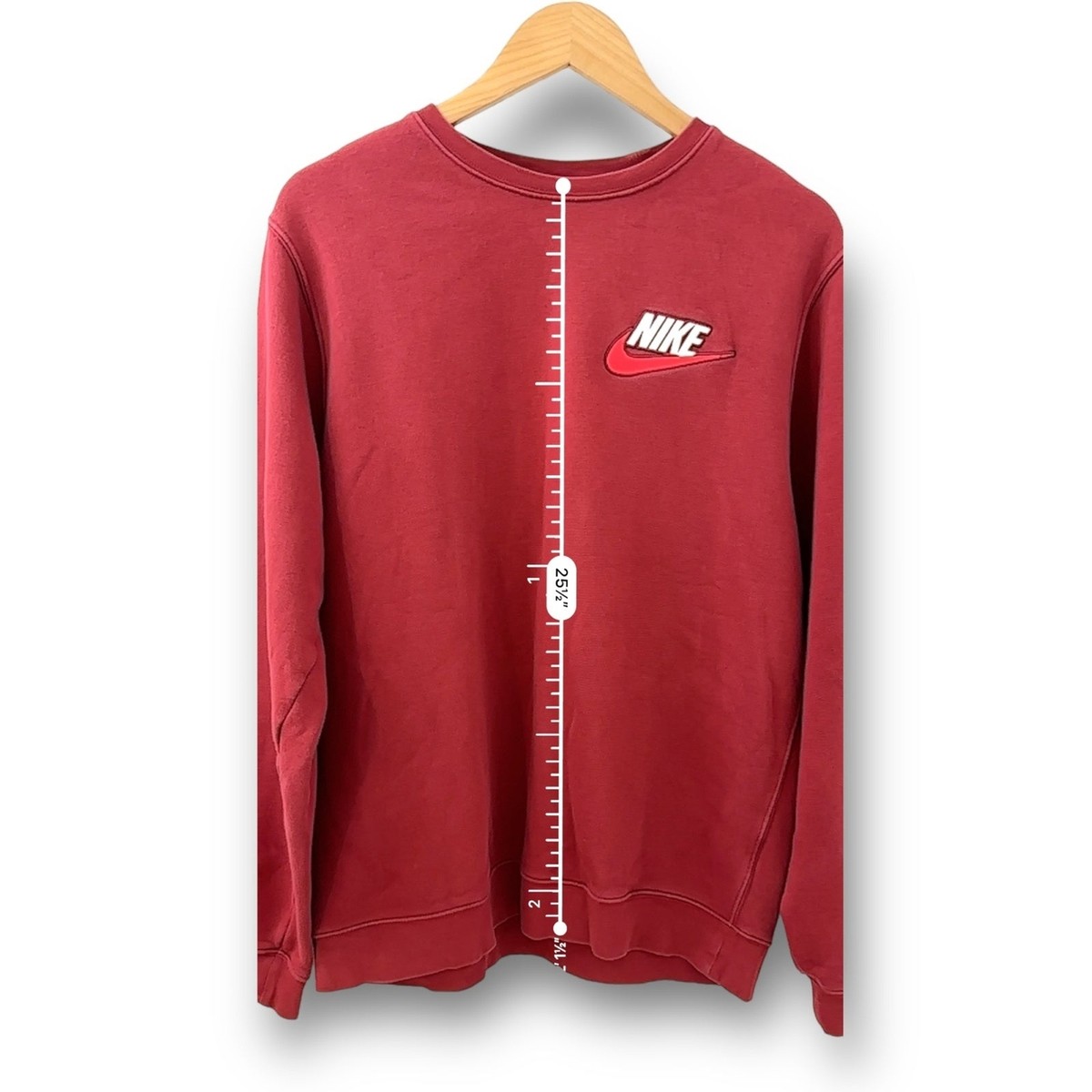 Supreme Nike Crewneck Burgundy Medium | eBay