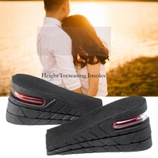 Shoe Height Increase Insoles Heel Lift 3-6cm Pads Sole Foot Unisex Washable