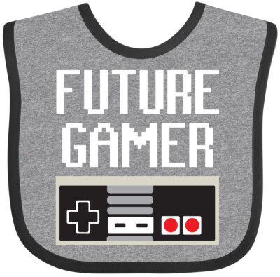 Inktastic Future Gamer. Baby Bib Geek Funny Humor Hobby Video Games Clothing