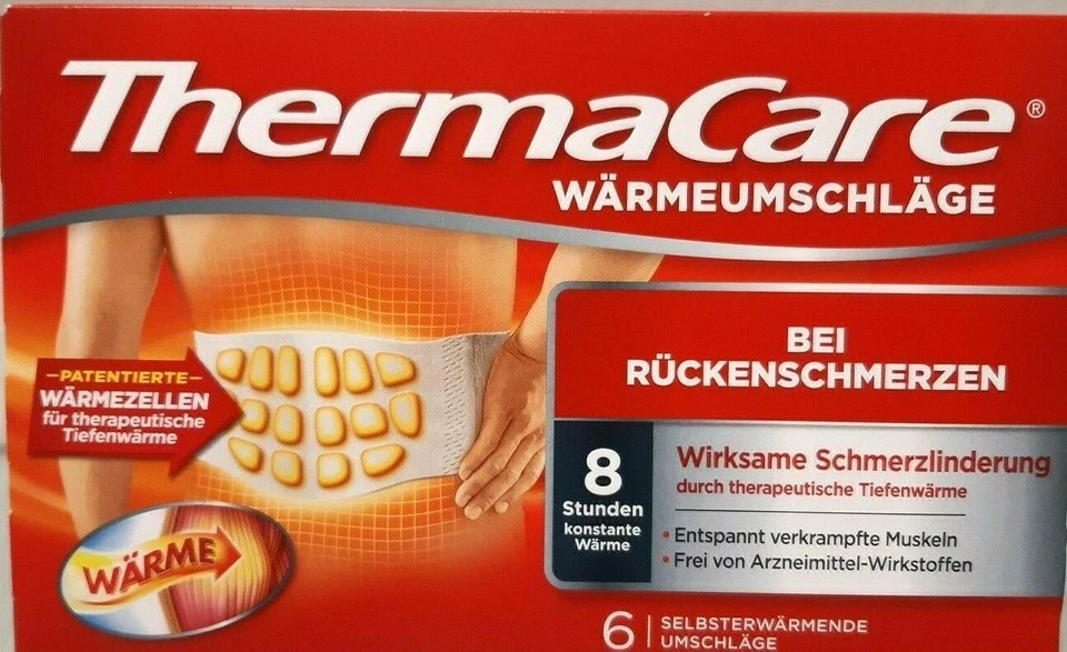 PFIZER AUFGEPASST!!! Thermacare Wärmepflaster Rücken S bis XL 6 Stück PZN 10079250