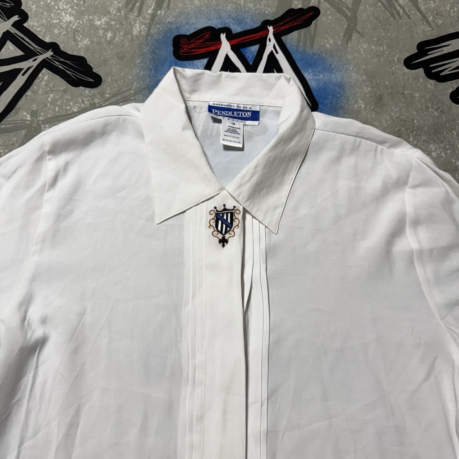 Pendleton White Button Down Cotton Women's 12 Shi… - image 2