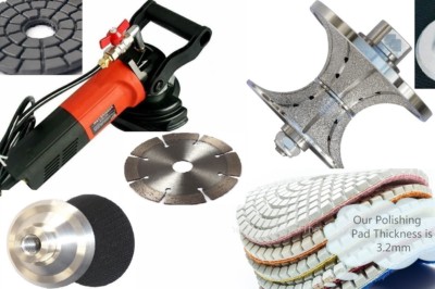 Wet Polisher 2'' Full Bullnose 14 X 5'' Diamond Polishing Pad Blade concrete stone