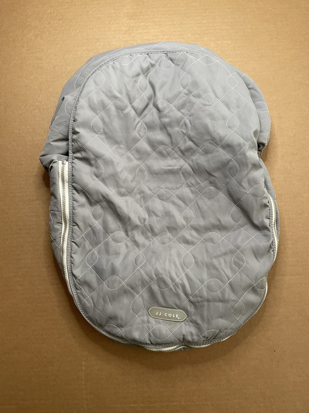 JJ Cole Car Seat Cover Gray Weather Resistant Fleece Lined Baby Carrier