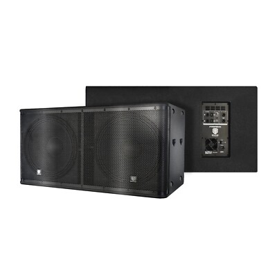 PRORECK DJ Active Powered Dual 18 inch 5000W Subwoofer Cabinet Bass SP-218X