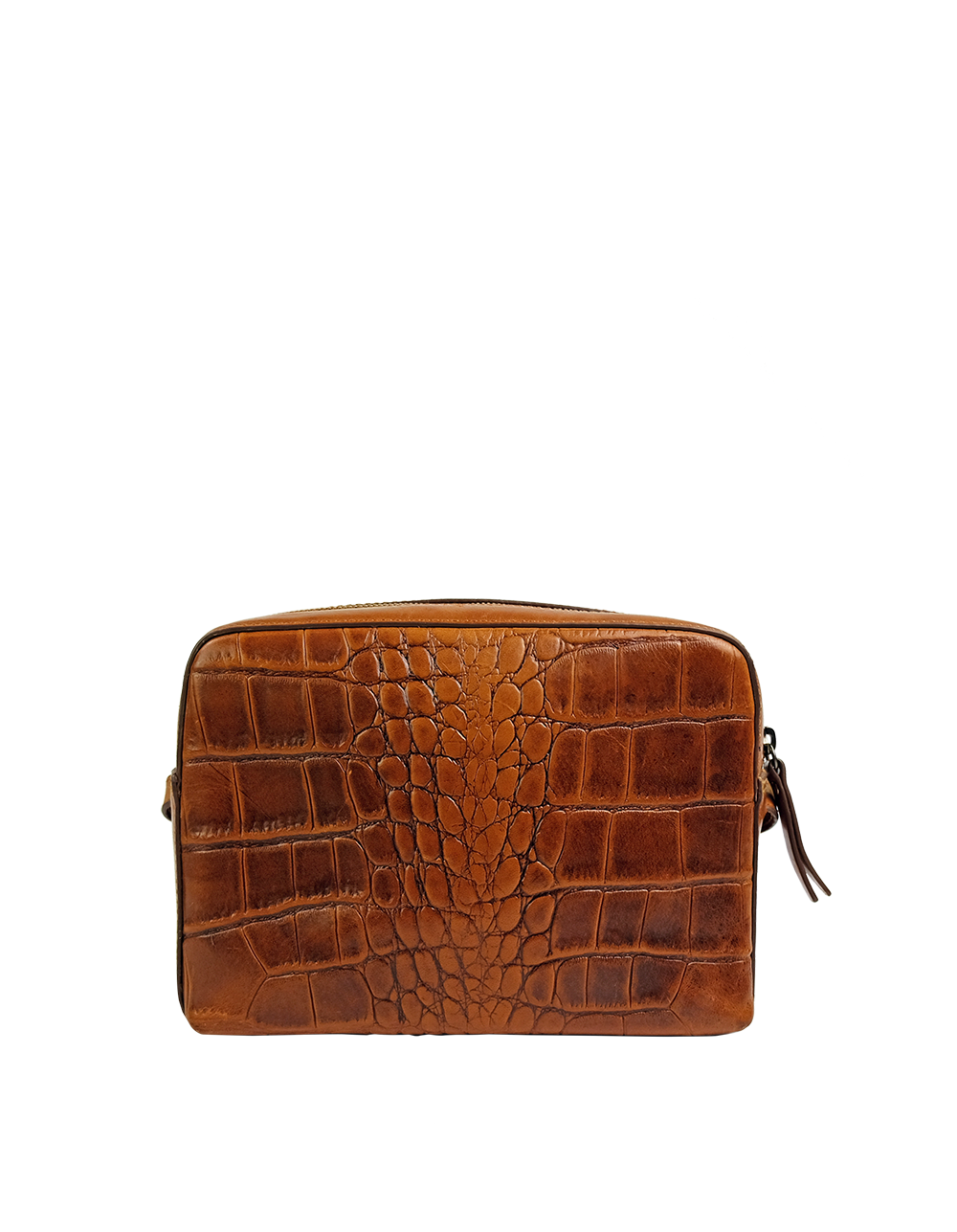 Tan Croc Leather Cross Body Bag eBay