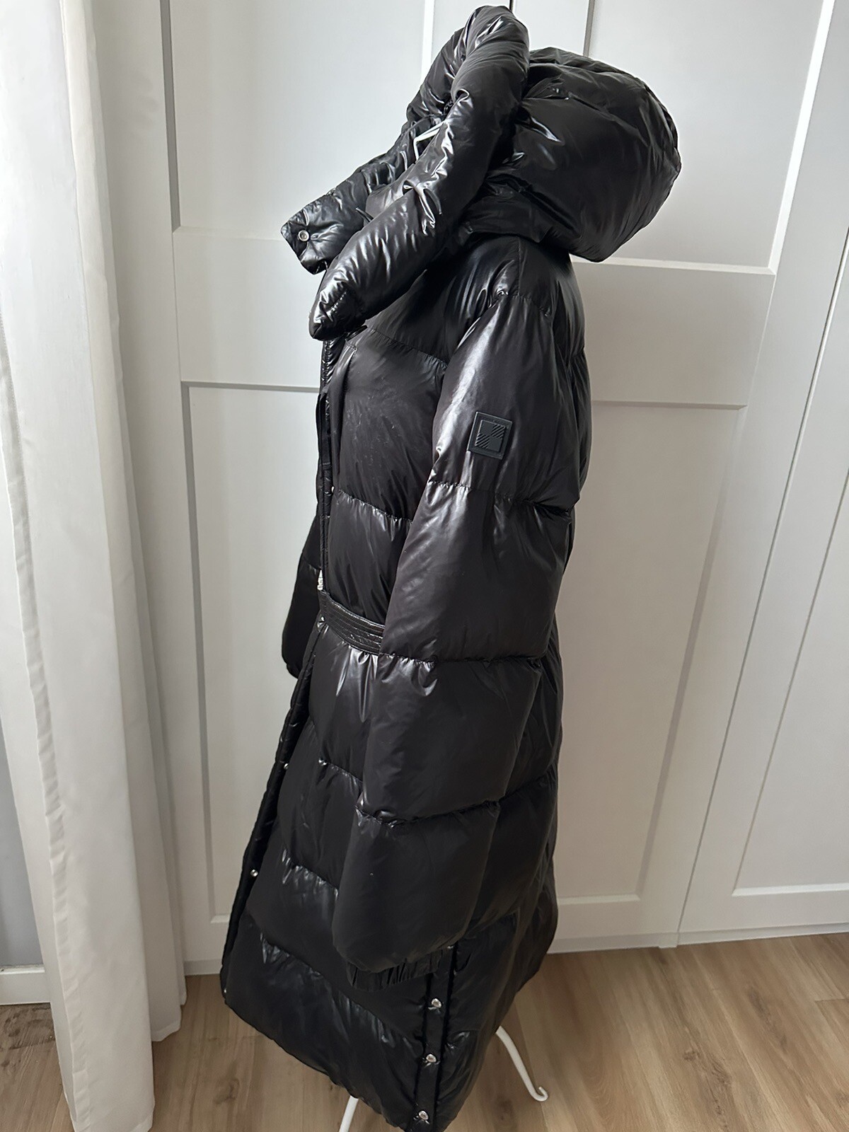 Woolrich Mantel Lang XL 42 Schwarz Lack Daunenmantel NP 999€ eBay