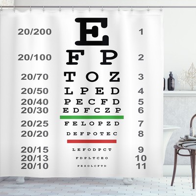 Augendiagramm Duschvorhang Eye Control-Test-Zeichen