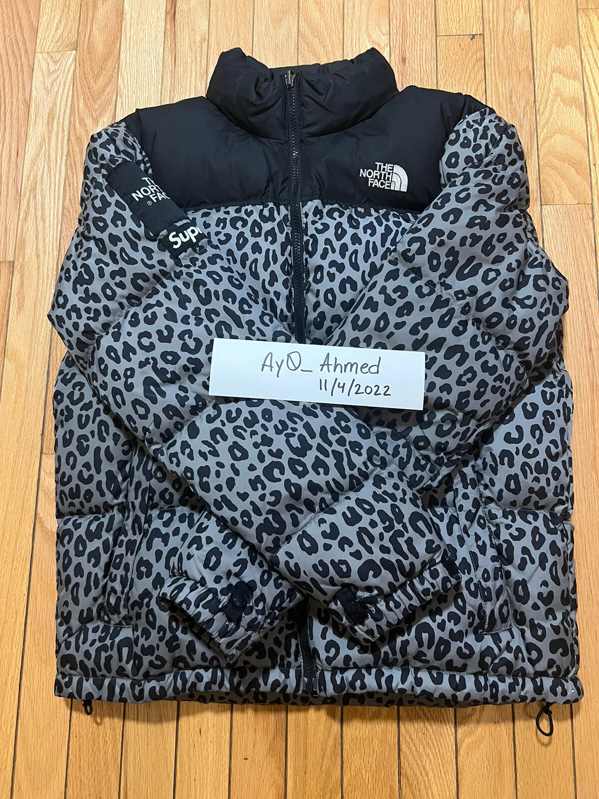 Veste Supreme x The North Face Nuptse gris léopard FW11 TAILLE MEDIUM