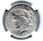 1923 VAM-2 DDO Tiara Top-50 Peace Dollar, NGC AU Details