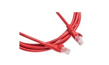 10" Dolphin Components DC-5ePC-10-R Red CAT-5E Stranded Patch Cord (Pack of 10)