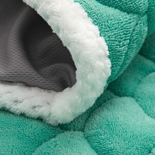 Thicken Velvet Quilted Bed Cover Quick Warm Coral Fleece Quilting Mattress Cover - Picture 5 of 33
