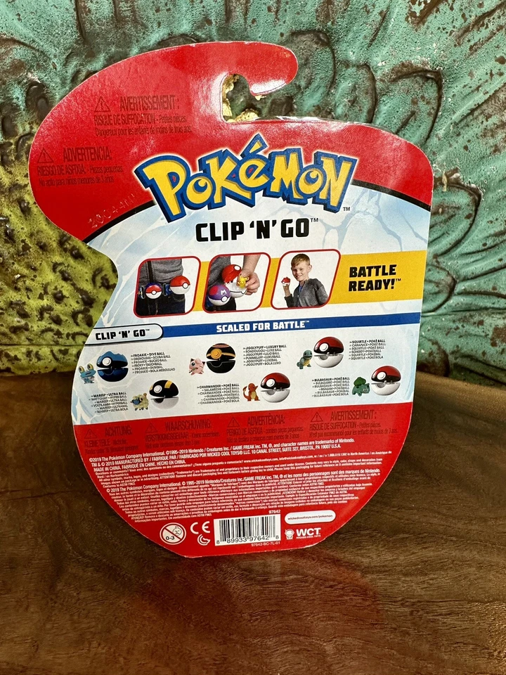 Juego de 2 Pokémon - Clip N’ Go Squirtle + Pokeball y Batalla Característica Figura Lapras! Foto 4 de 4