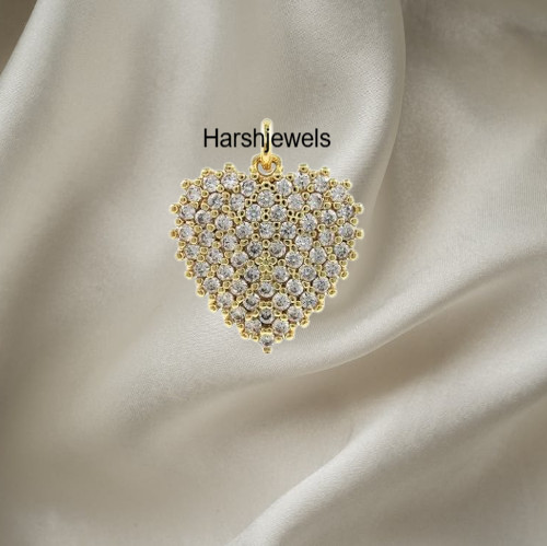 14k Solid Gold Heart Diamond Mini Charm Pendant,Handmade Jewelry,Gift