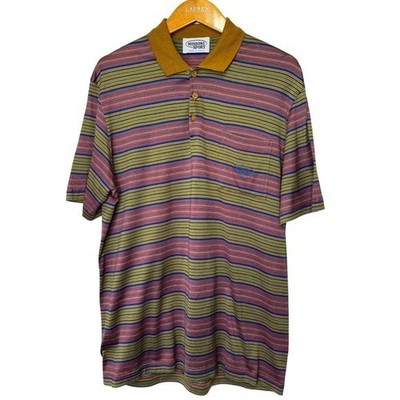 Vintage Missoni Sport Striped Polo Shirt Mens Large Multi Color