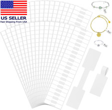 1000 Pcs Jewelry Tags, Self Adhesive Jewelry Price Tags Stickers, White Blank Re
