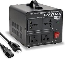 LVYUAN Voltage Transformer Converter 2000 Watt Step Up/Down Convert from 110-120
