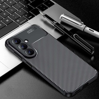 TPU Hülle für Samsung Galaxy S26 Carbon Fiber Muster Shockproof Back Cover Case