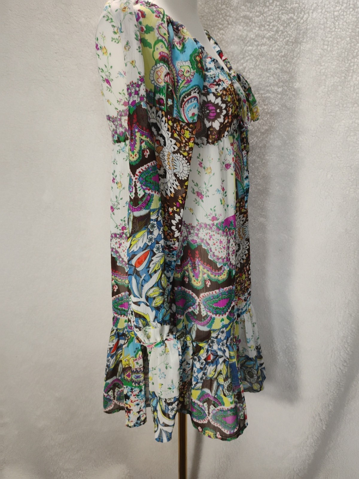 Elan Sheer Multi Colored/Pattern Long Sleeve Dres… - image 7