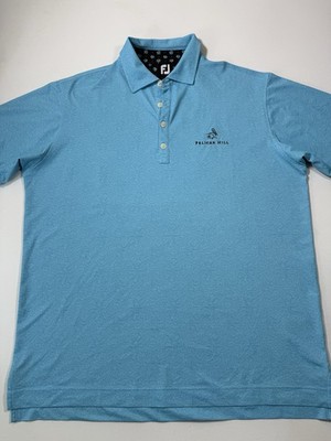 Pelican Hill Golf Club Polo Shirt Mens Large Blue FootJoy Performance Wicking