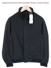 SCOTCH  SODA Ams Couture Men'S Jacket S Navy Lined Lightweight Zip Closure