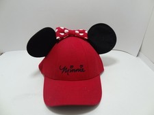 Minnie Mouse Hat Cap Snap Back Red White Bow Ears Polka Dot Disney