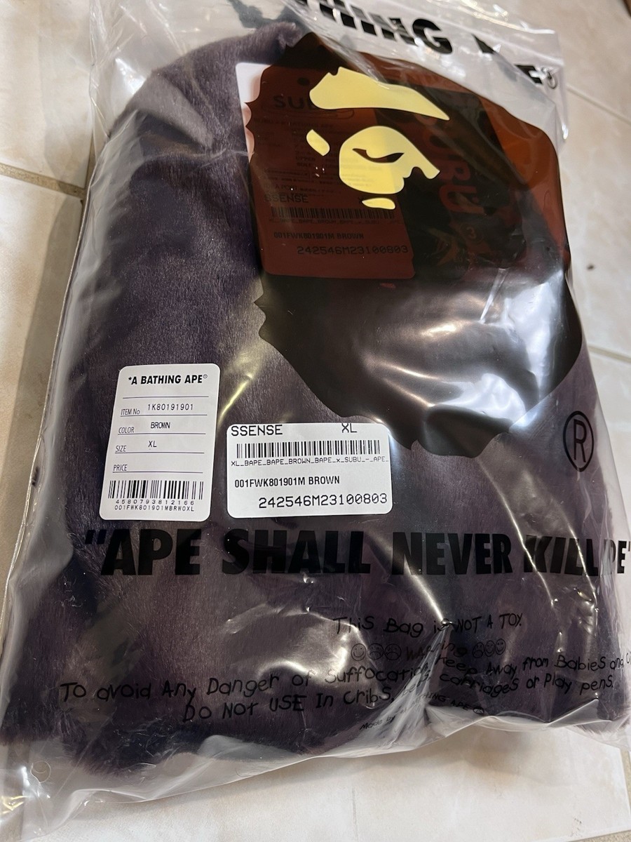 Bape X SUBU Ape Head Puffer Sandals Slippers Slide Ons