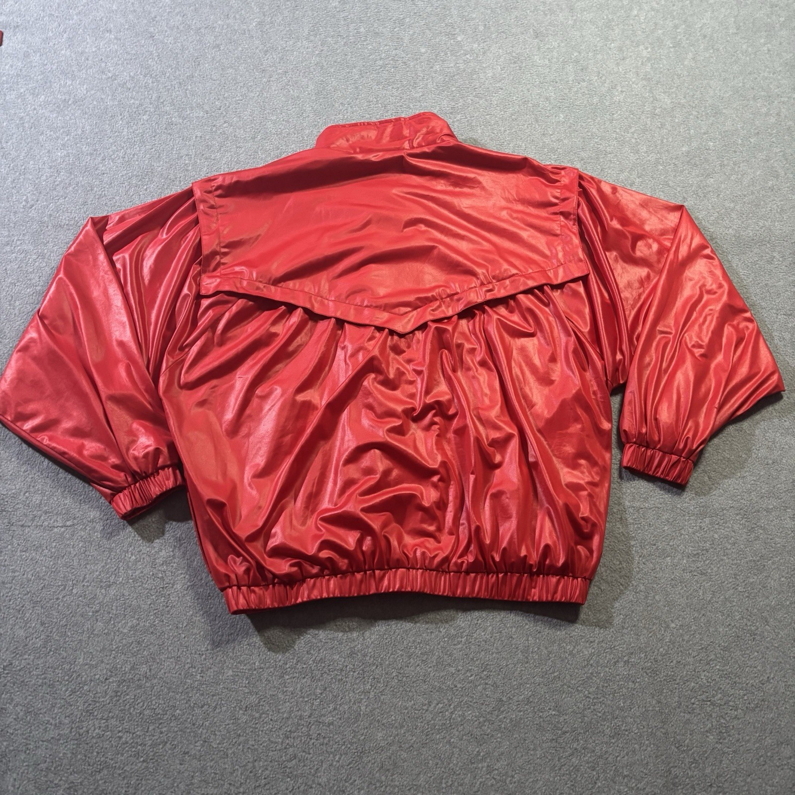 Vintage Prince 80s Shiny Red Tracksuit Jacket Pants Set Women Size Medium M image 6