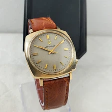 VINTAGE 1970'S BULOVA ACCUTRON 2180 TUNING FORK CLASSIC 10K R.G.P MEN'S WATCH 
