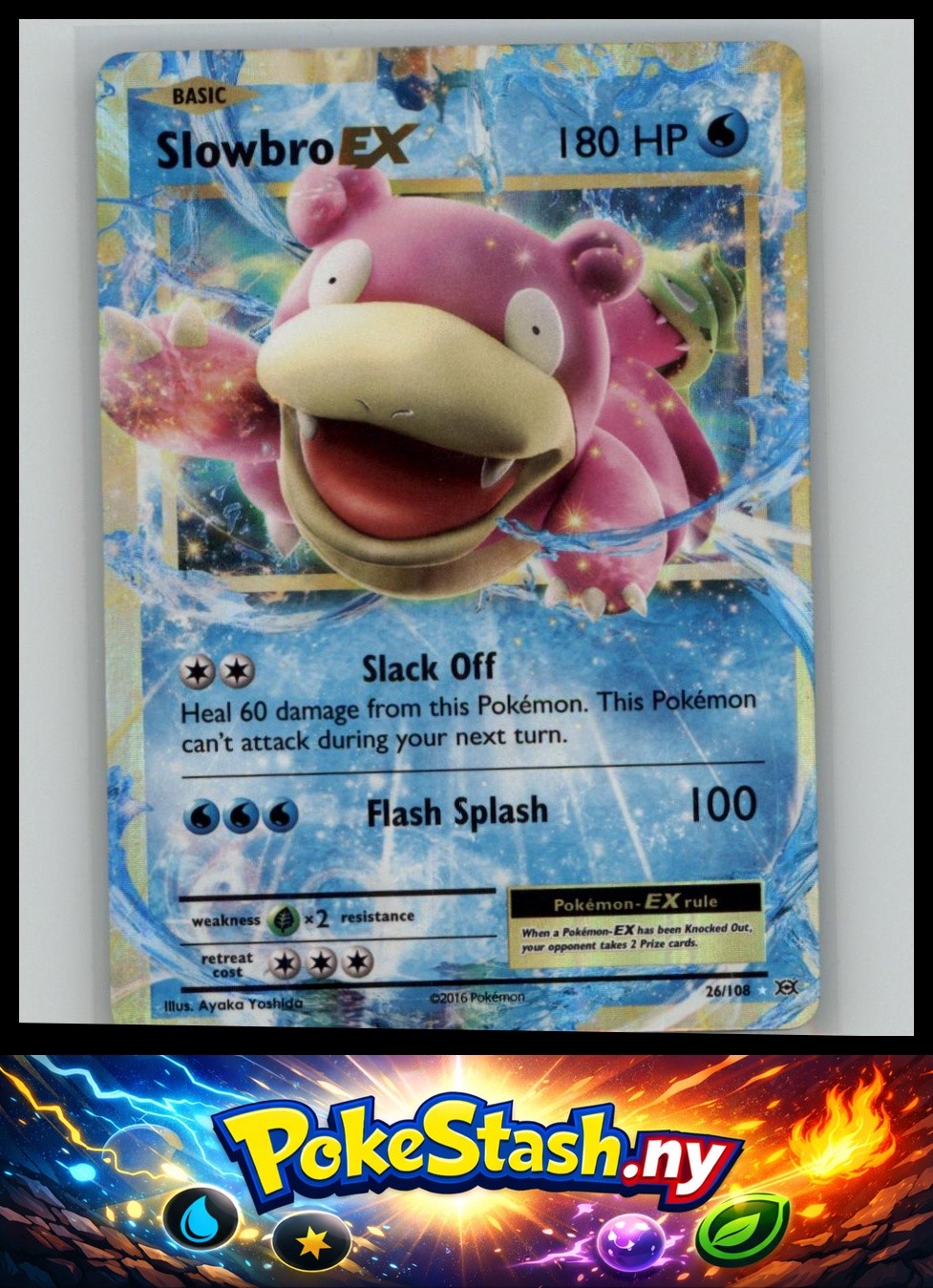 #26/108 Slowbro EX Near Mint or Better tcg XY - Evolutions