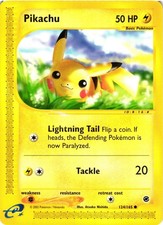 Pokemon TCG Expedition Pikachu Card 124/165 E-Reader VLP