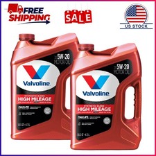 2 Pack, Valvoline High Mileage MaxLife 5W-20 Synthetic Blend Motor Oil 5 QT 41.76 per gallon