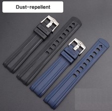 20mm Curved Blue Rubber Silicone Strap for OMEGA Seamaster 300M Diver 42MM
