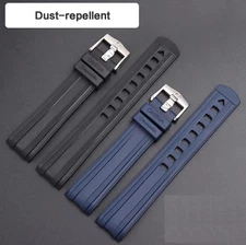 20mm Curved Blue Rubber Silicone Strap for OMEGA Seamaster 300M Diver 42MM