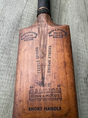 Vintage GUNN & MOORE ''THE CANNON''Kricketschläger TREBLE SPRING,SHORT HANDLE Deko