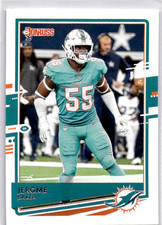 2020 Donruss Jerome Baker #154 Miami Dolphins LB Football Card Base Set Panini