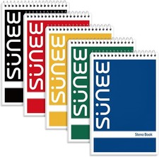 Steno Pads 6x9 5 Pack Gregg Ruled Top Spiral Notebook 60 Sheets