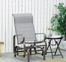 Gliding Rocking Chair, Patio Swinging Chair With Smooth Rocking Arms