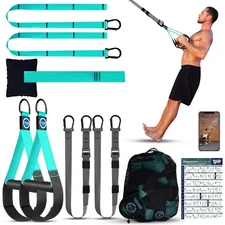 All In One Suspension Trainer Kit | Full Body Exercise Straps for Muscle, Fat...